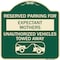Signmission Reserved Parking for Expectant Mothers Unauthorized Vehicles Towed Away Aluminum, A-DES-G-1818-23105 A-DES-G-1818-23105 - alternate 1